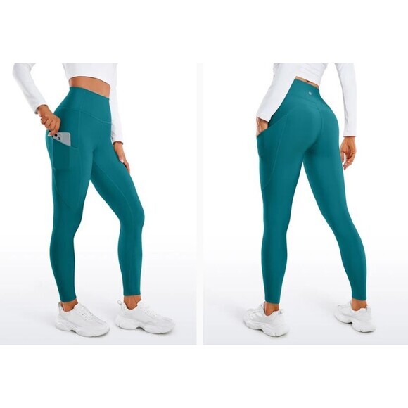 Athleta Leggings Women S Teal Green Up For Anything Athletic Yoga Stretchy Comfy - Picture 1 of 16